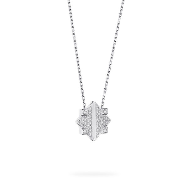 White Gold and Diamond Pendant Necklace